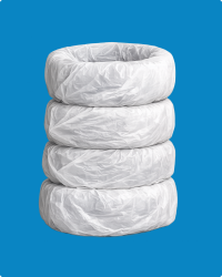 Чехлы д/колес ПНД700+300х1100 (50шт х6уп) БЕЛ20мкм