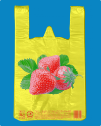 Майка ПНД 30+16х55 Клубника Н жёлтая(1500шт) 25мкр