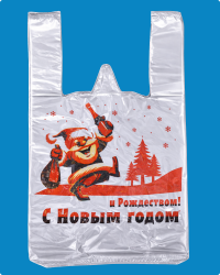 Майка ПНД 30+15х55 Веселый ДМ белая(1500 шт) 16мкр